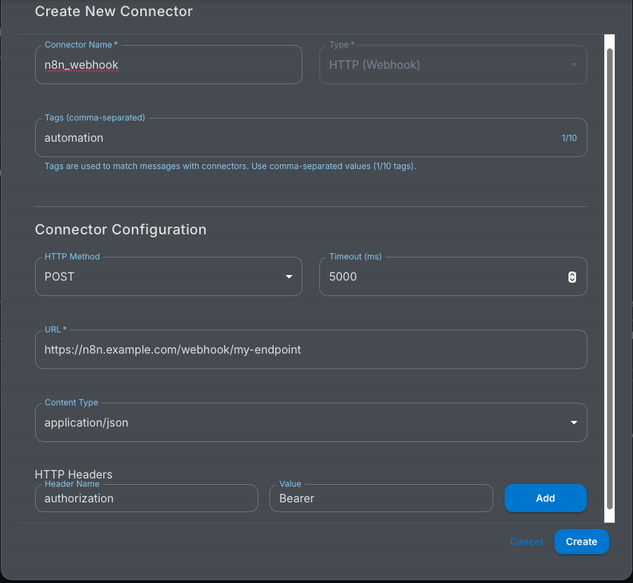 Connector Creation UI