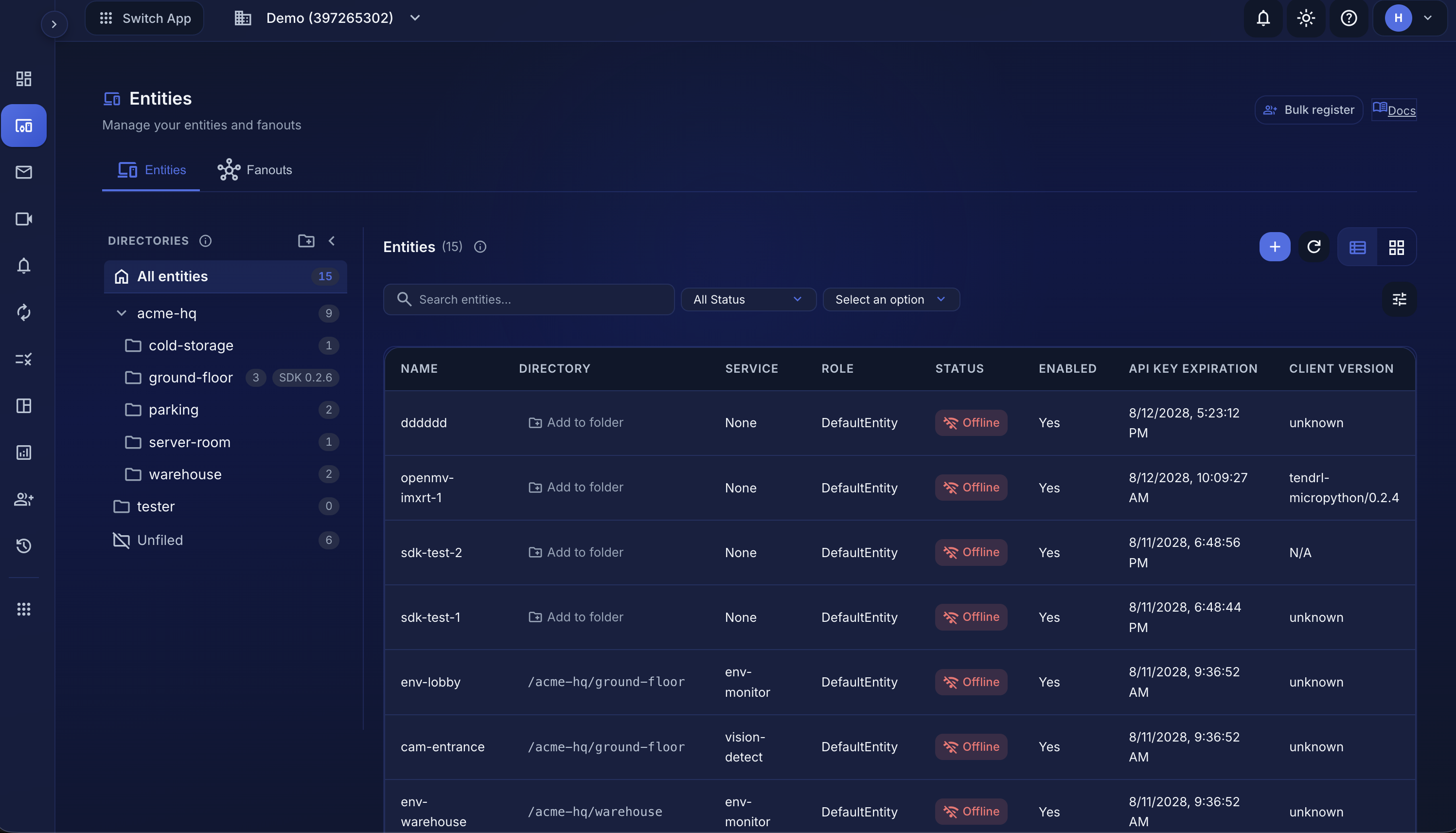 Contact entity dashboard